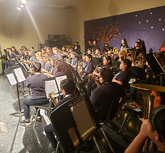 band students performing in a concert
